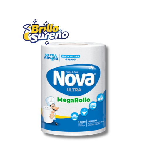 Toalla de Papel Nova Mega Rollo 26 mts