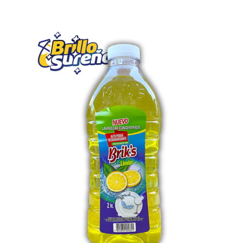 Lavaloza Concentrado Brik´s Amarillo 2 Litros