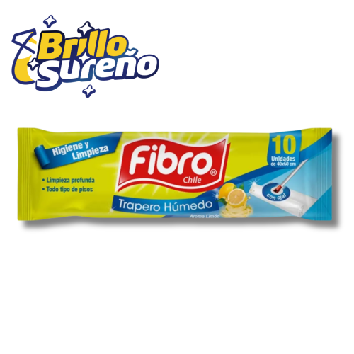 Trapero Húmedo Fibro 10 unid Limón