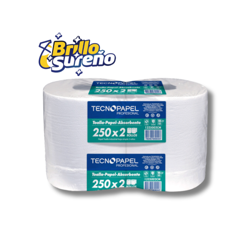 Toalla de Papel Jumbo 2 rollos x 250 mts Tecnopapel