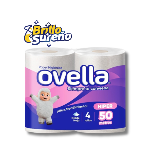 Papel Higiénico Ovella 50 mts x 4 rollos