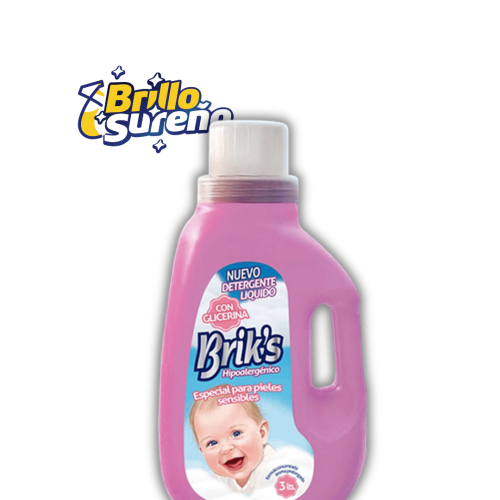 Detergente Hipoalergénico Premium Brik's 3 Litros 