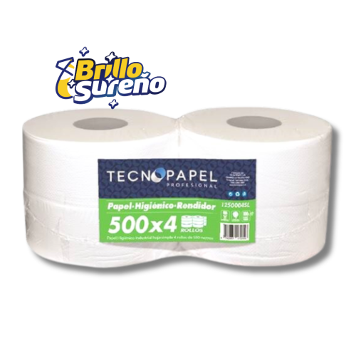 Papel Higiénico Jumbo 500 mts x 4 Tecnopapel