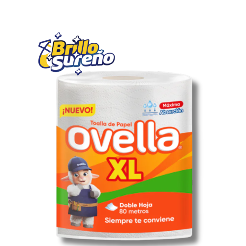 Toalla de Papel Ovella Doble Hoja XL 80 mts